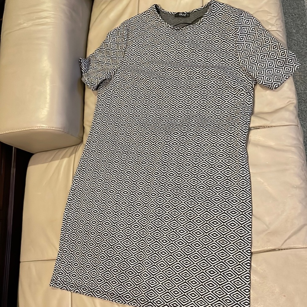 Geometric patterned A line dress